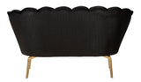 Modern Kanapé VIENNA PLUS fekete 136X76X78 cm Kanapé Mauro Ferretti