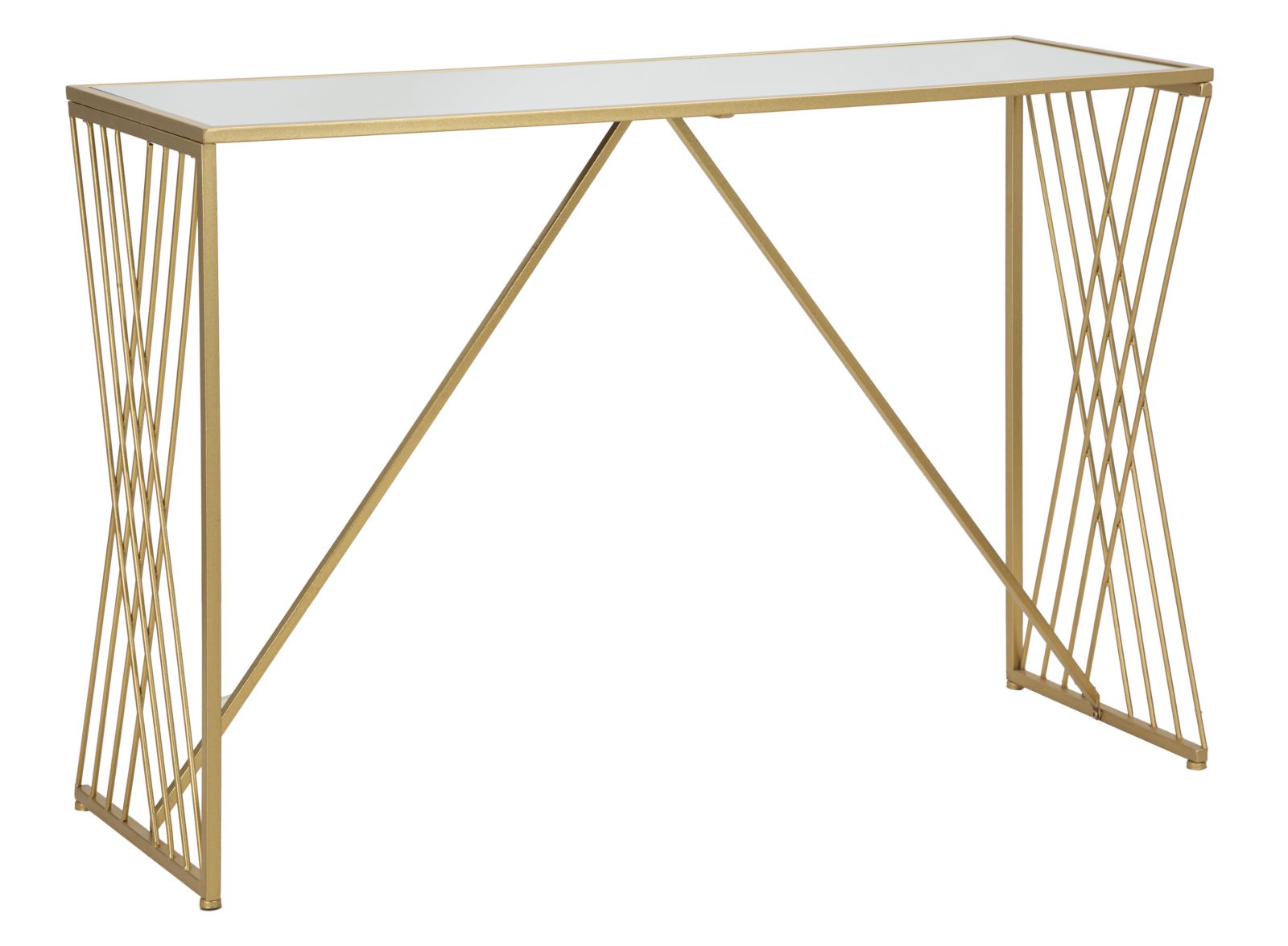 Aurora design arany konzolasztal 120X40X80 cm tükrös Konzolasztal Mauro Ferretti
