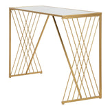 Aurora design arany konzolasztal 120X40X80 cm tükrös Konzolasztal Mauro Ferretti