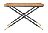 Modern dohányzóasztal Chromatique – barna rattan Dohányzóasztal Mauro Ferretti