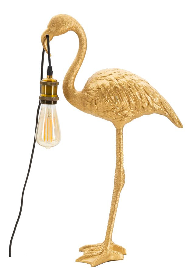 Arany flamingó asztali lámpa 59 cm