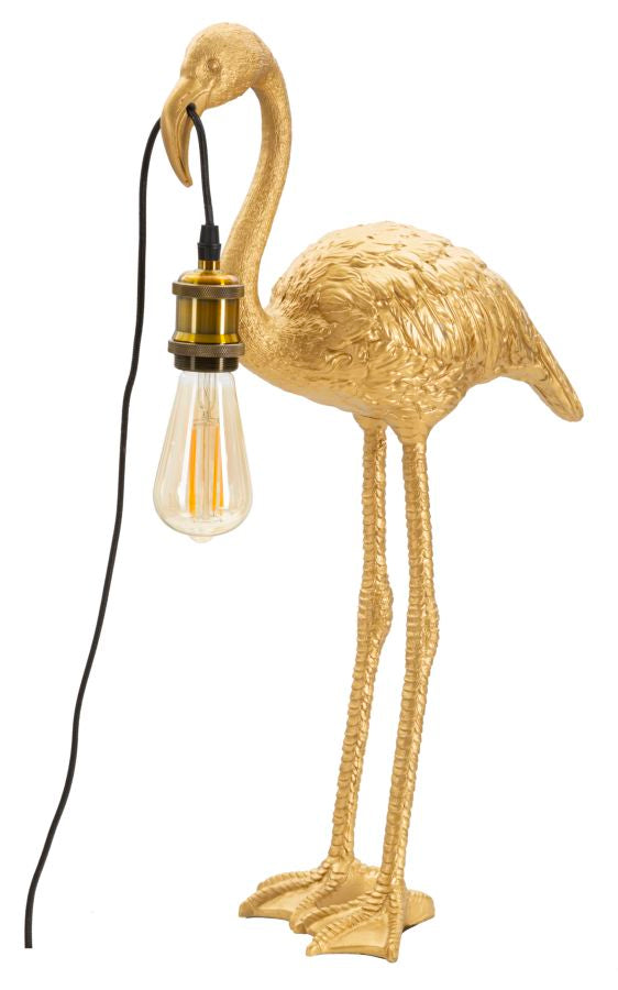 Arany flamingó asztali lámpa 59 cm