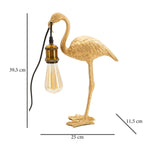 Golden Flamingo asztali lámpa – arany dekor 39 cm Mauro Ferretti