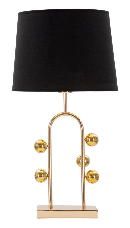 Aurora design asztali lámpa – arany talp fekete lámpaernyő, 61 cm Mauro Ferretti