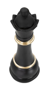 Modern Fekete-arany sakk királynő dekoráció Ø 9X25,5 cm Dekorációs figura Mauro Ferretti