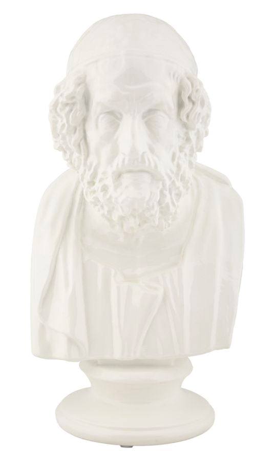 Klasszikus görög férfi mellszobor fehér 12,9X12,5X25 cm Dekorációs figura Mauro Ferretti