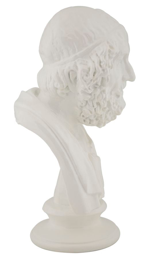 Klasszikus görög férfi mellszobor fehér 12,9X12,5X25 cm Dekorációs figura Mauro Ferretti