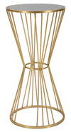 Modern arany színű lerakóasztal tükrös üveglappal Ø 40X80 cm Modern lerakóasztal Mauro Ferretti