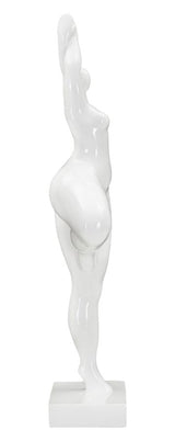 Fehér női szobor jóga pózban 16X9X45,8 cm Dekorációs figura Mauro Ferretti