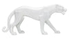 Fehér párduc szobor modern stílusban 70X18X32,5 cm Dekorációs figura Mauro Ferretti