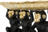 Monkey Leaf Bowl – arany leveles tál tartó majmokkal 43X15,7X20 cm Dekorációs figura Mauro Ferretti