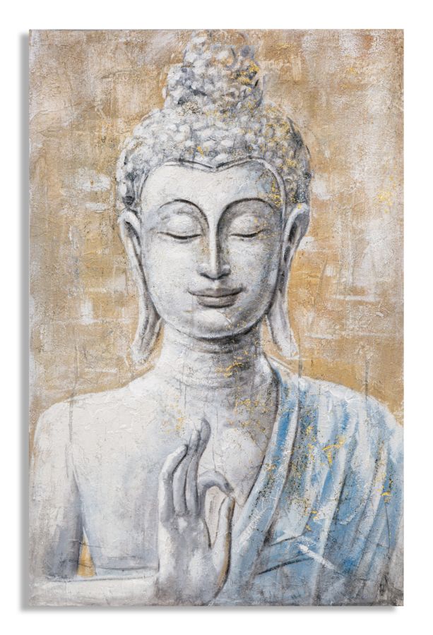 Buddha Falikép Világos Háttérrel – Vászonkép 80×120 cm Falikép Mauro Ferretti