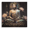 Arany Buddha Falikép Lótuszvirágokkal – Vászonkép 100×100 cm Falikép Mauro Ferretti