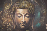 Arany Buddha Falikép Lótuszvirágokkal – Vászonkép 100×100 cm Falikép Mauro Ferretti