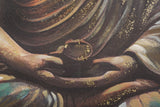 Arany Buddha Falikép Lótuszvirágokkal – Vászonkép 100×100 cm Falikép Mauro Ferretti