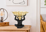 Golden Monkey Bowl – arany tálas majom szobor 25,2X21X24 cm Dekorációs figura Mauro Ferretti