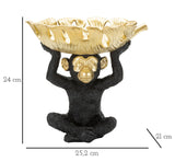 Golden Monkey Bowl – arany tálas majom szobor 25,2X21X24 cm Dekorációs figura Mauro Ferretti