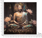 Arany Buddha Falikép Lótuszvirágokkal – Vászonkép 100×100 cm Falikép Mauro Ferretti