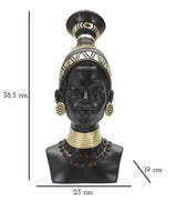 Golden Tribe – afrikai nő szobor 23X19X38,5 cm Dekorációs figura Mauro Ferretti