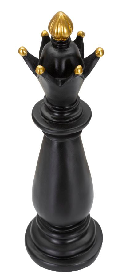 Queen’s Move – fekete-arany sakkfigura dekoráció Ø 12,5X38,5 cm Dekorációs figura Mauro Ferretti