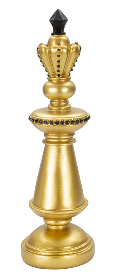Golden King – arany király sakkfigura dekoráció 11X32,5 cm Dekorációs figura Mauro Ferretti