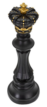 Fekete aramy király sakkfigura dekoráció Ø 13X40,5 cm Dekorációs figura Mauro Ferretti