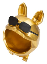 Cool Bulldog Bowl – arany kutya dekoráció tállal 17X23,5 cm Dekorációs figura Mauro Ferretti