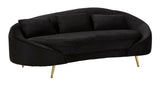 Modern Kanapé 3 személyes OSLO párnákkal fekete 185X84X68 cm Kanapé Mauro Ferretti