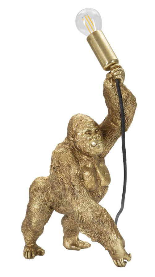 Gorilla asztali lámpa – arany szobor talp, 40 cm Mauro Ferretti
