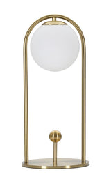 Globe minimal asztali lámpa – arany keret, üveggömb búra, 47 cm Mauro Ferretti