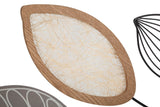 Nature Line modern levélmintás konzolasztal fekete fém vázzal 108x37x80 cm Konzolasztal Mauro Ferretti
