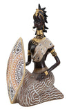 Afrikai harcosnő szobor dekoráció 13,5X9X24,5 cm Dekorációs figura Mauro Ferretti