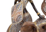 Afrikai nő elefánt hátán szobor 22,5X12X32,5 cm Dekorációs figura Mauro Ferretti