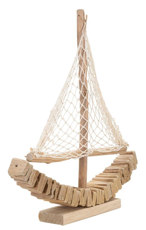 Ocean Breeze fa hajó dekoráció 45X7X45 cm Dekorációs figura Mauro Ferretti