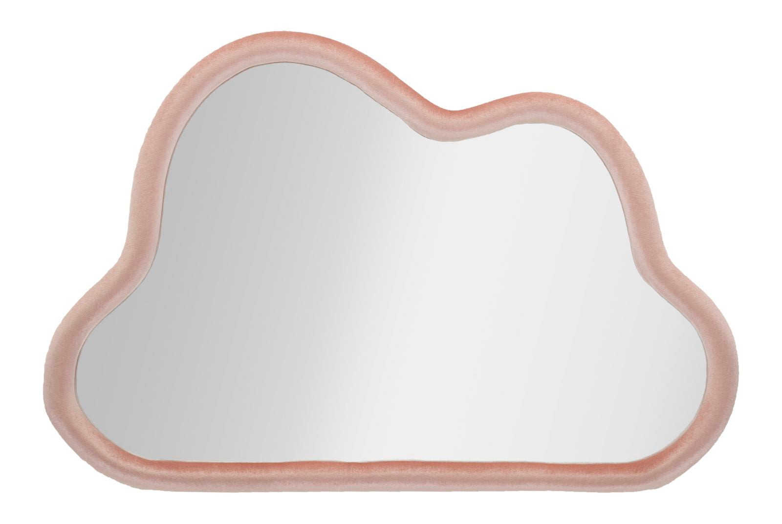 Modern fali tükör CLOUD Rózsaszín bársony 90X4X60 cm Fali tükör Mauro Ferretti