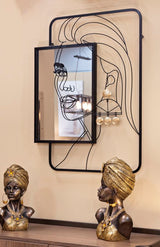 Modern fali tükör ELEONOR hölgy 64,8X3,8X85 cm Fali tükör Mauro Ferretti