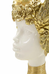 Golden Crown női büszt 17,5X17X38 cm Dekorációs figura Mauro Ferretti