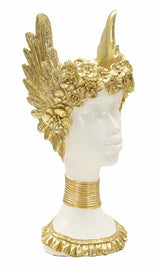 Golden Crown női büszt dekoráció szobor 15X14,5X32 cm Dekorációs figura Mauro Ferretti