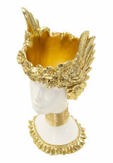 Golden Crown női büszt dekoráció szobor 15X14,5X32 cm Dekorációs figura Mauro Ferretti