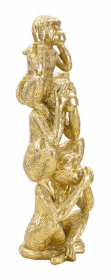Golden Wise Monkeys – Három bölcs majom szobor dekoráció 10,5X30 cm Dekorációs figura Mauro Ferretti