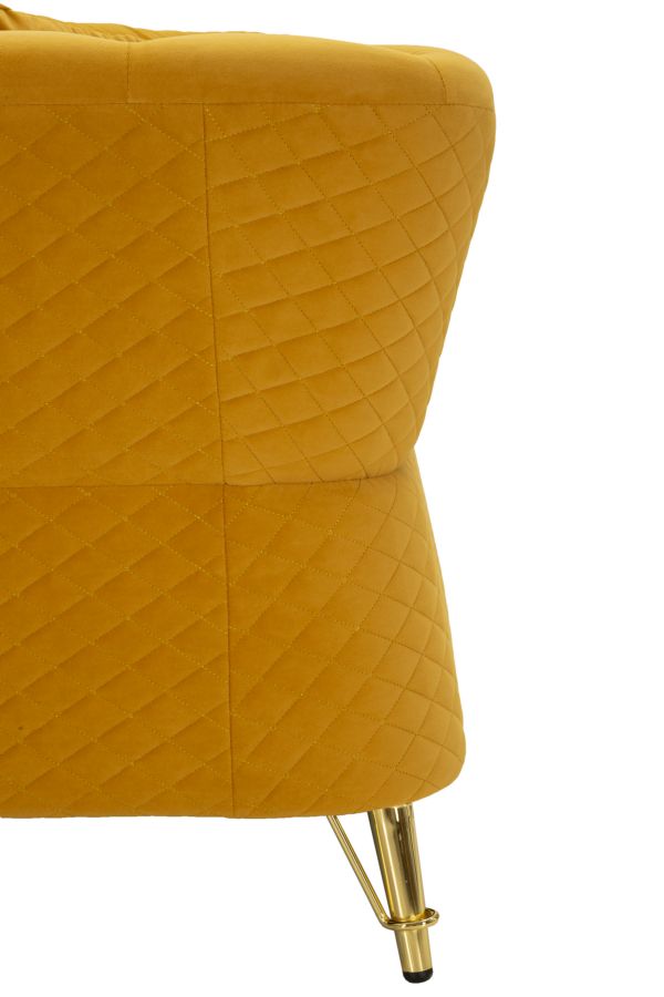 Modern Kanapé EMY MUSTARD párnákkal 162X83X76 cm Kanapé Mauro Ferretti