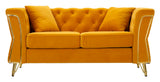 Modern Kanapé EMY MUSTARD párnákkal 162X83X76 cm Kanapé Mauro Ferretti