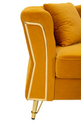 Modern Kanapé EMY MUSTARD párnákkal 162X83X76 cm Kanapé Mauro Ferretti