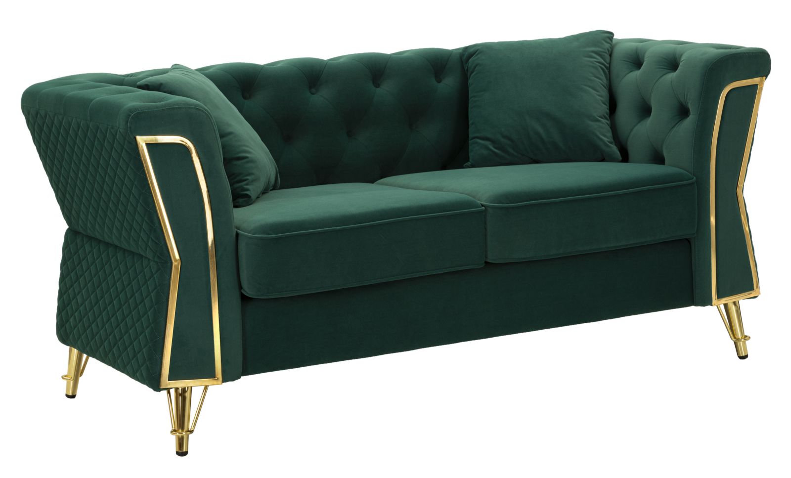 Modern Kanapé EMY zöld párnákkal 162X83X76 cm Kanapé Mauro Ferretti