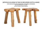 Rusztikus teak fa lerakóasztal Café – barna Modern lerakóasztal Mauro Ferretti