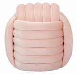 Amélie rózsaszín velvet softy puff – modern csomózott ülőke Puff Mauro Ferretti