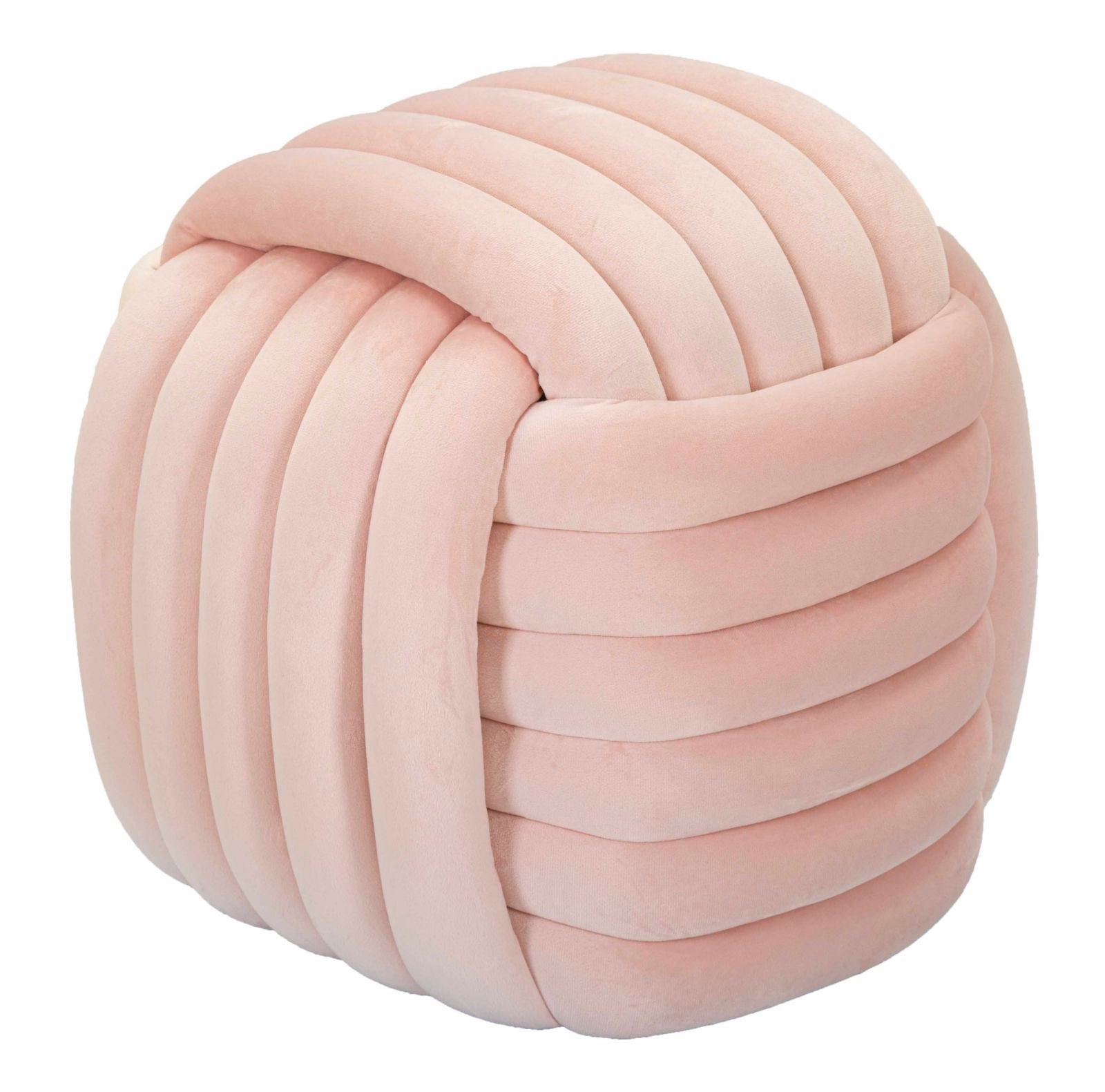 Amélie rózsaszín velvet softy puff – modern csomózott ülőke Puff Mauro Ferretti