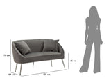 Modern Kanapé SILVERY párnákkal 137X69X79 cm Kanapé Mauro Ferretti