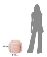 Amélie rózsaszín velvet softy puff – modern csomózott ülőke Puff Mauro Ferretti