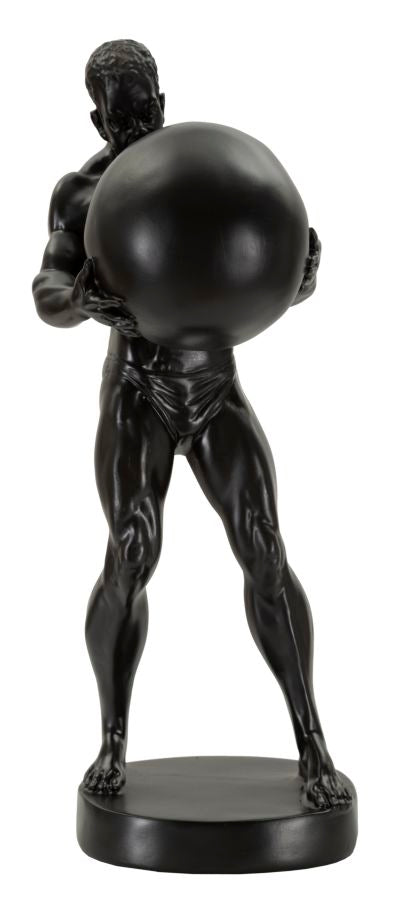 Atlas klasszikus fekete görög stílusú szobor 18,5X20,5X43,5 cm Dekorációs figura Mauro Ferretti